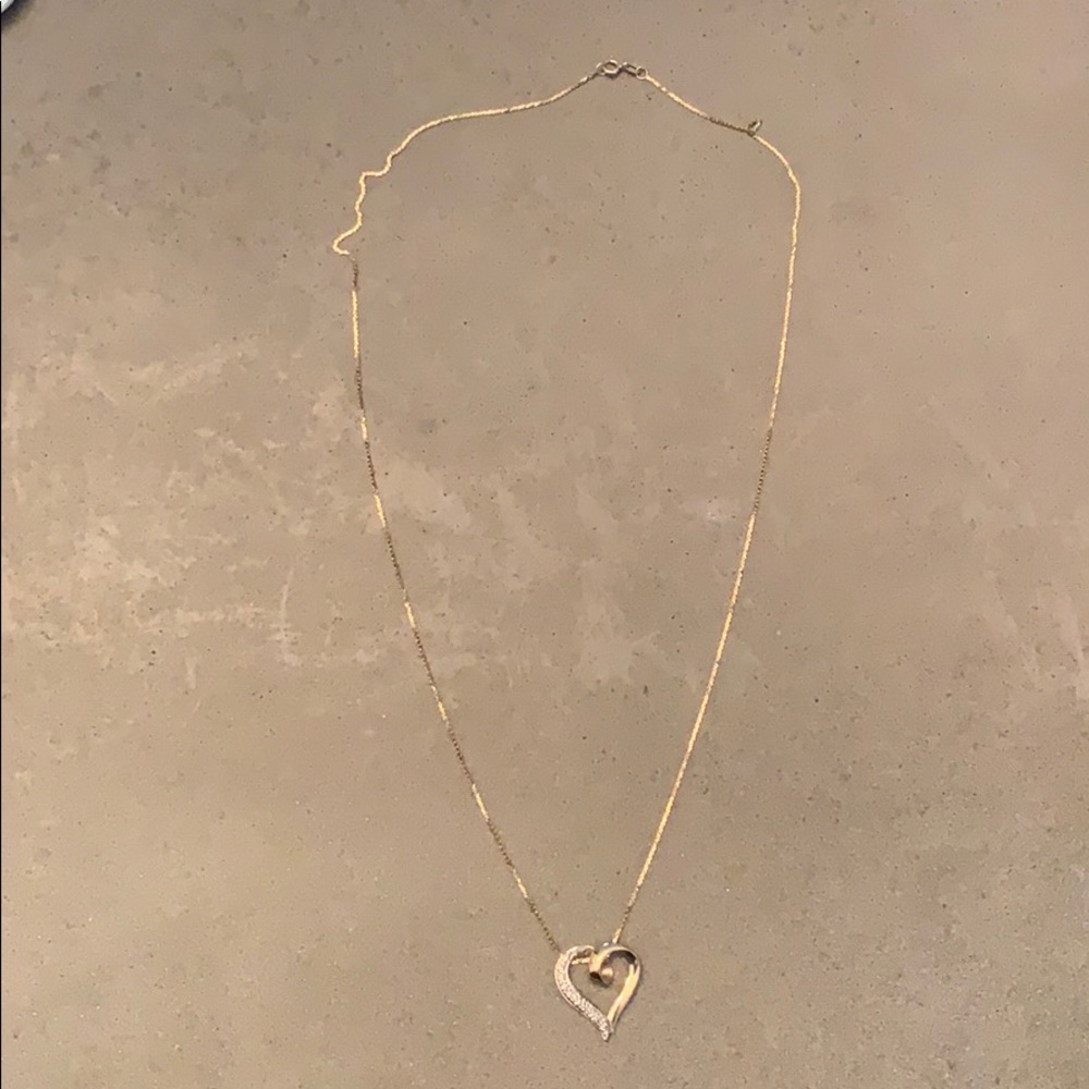 10K gold heart with 14K chain